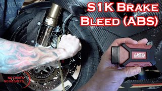 How to BLEED BRAKES Motorcycle Made EASY - BMW S1000RR ABS GS-911 Tool