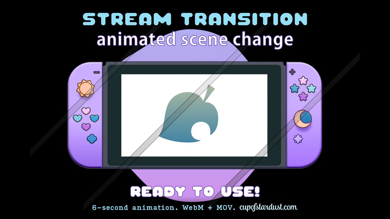 配信用 Obsのシーントランジション ニンテンドースイッチーどうぶつの森シ シーンチェンジ アニメーション Cupofstardust Booth