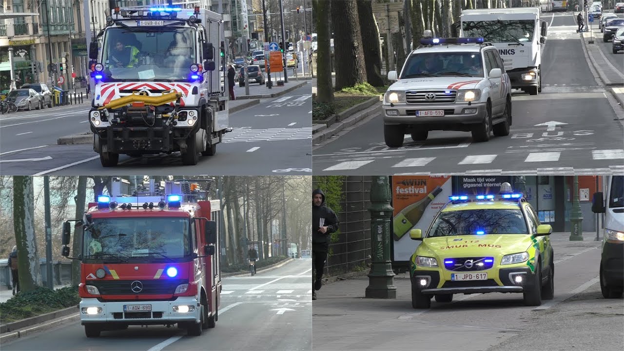[XXL Brussels collection] Police, Fire Department, Ambulance and more responding Code 3 in Brussels