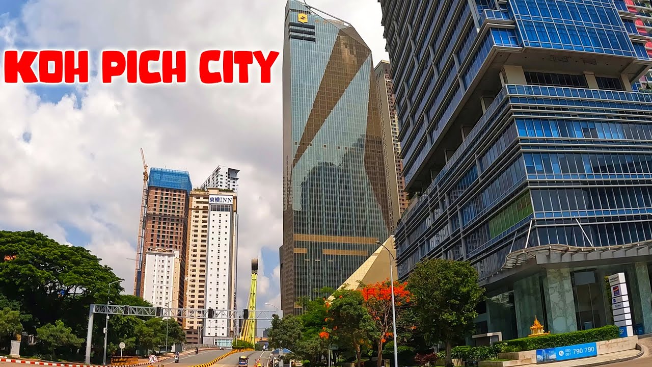4K Visiting Kohpich Diamond Island Phnom Penh City Cambodia 2022