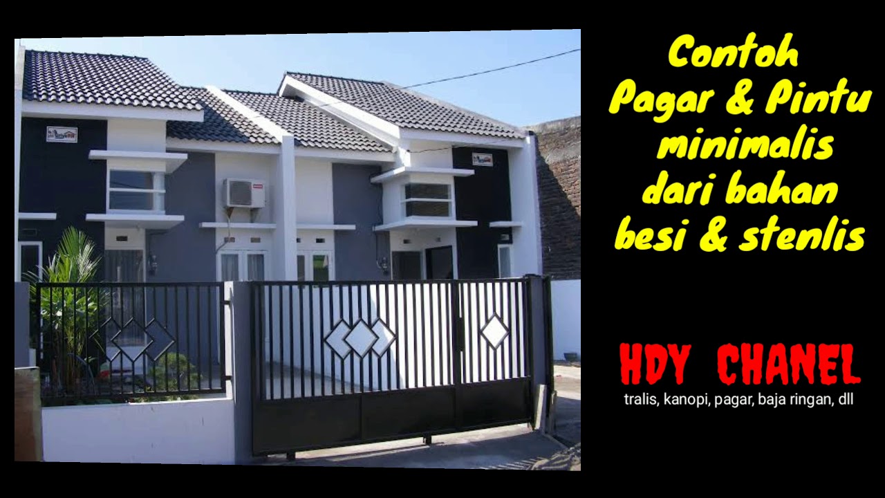 Contoh Gambar Pagar Dan Pintu Minimalis Dari Bahan Besi Dan