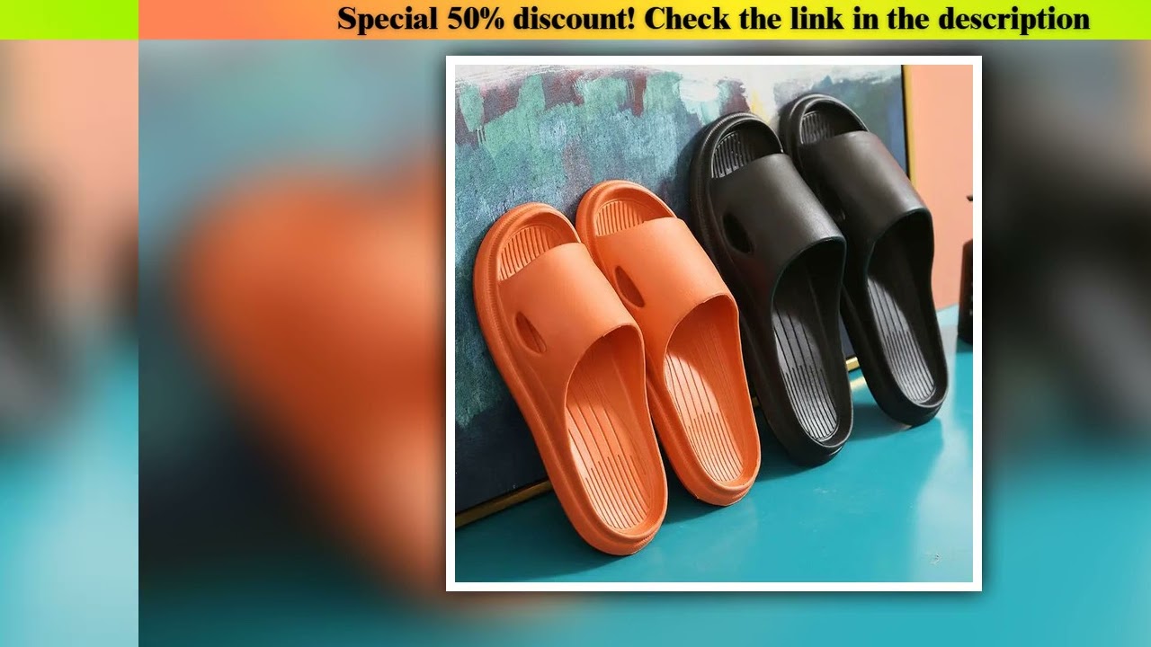 Deal Non Slip Slides Lightweight Open Toe Quick Dry Slippers For Indoor Outdoor Bathroom Beach Summe