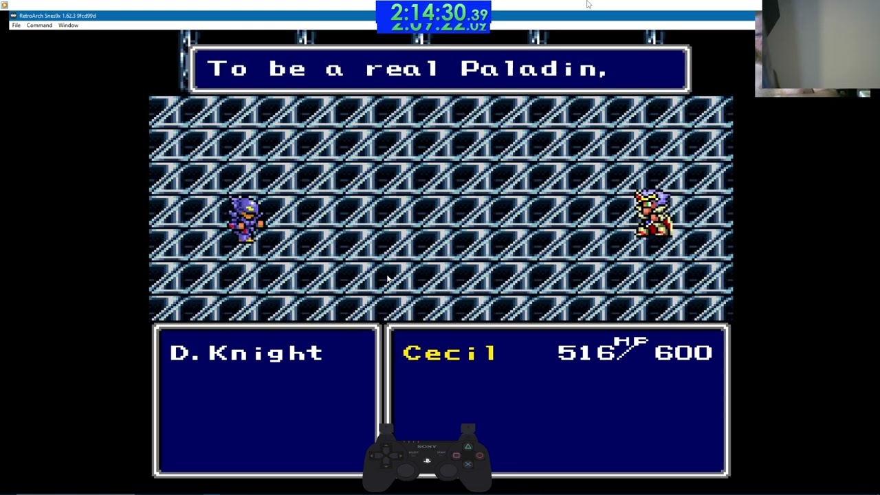 final fantasy 4 snes paladin cecil vs dark knight