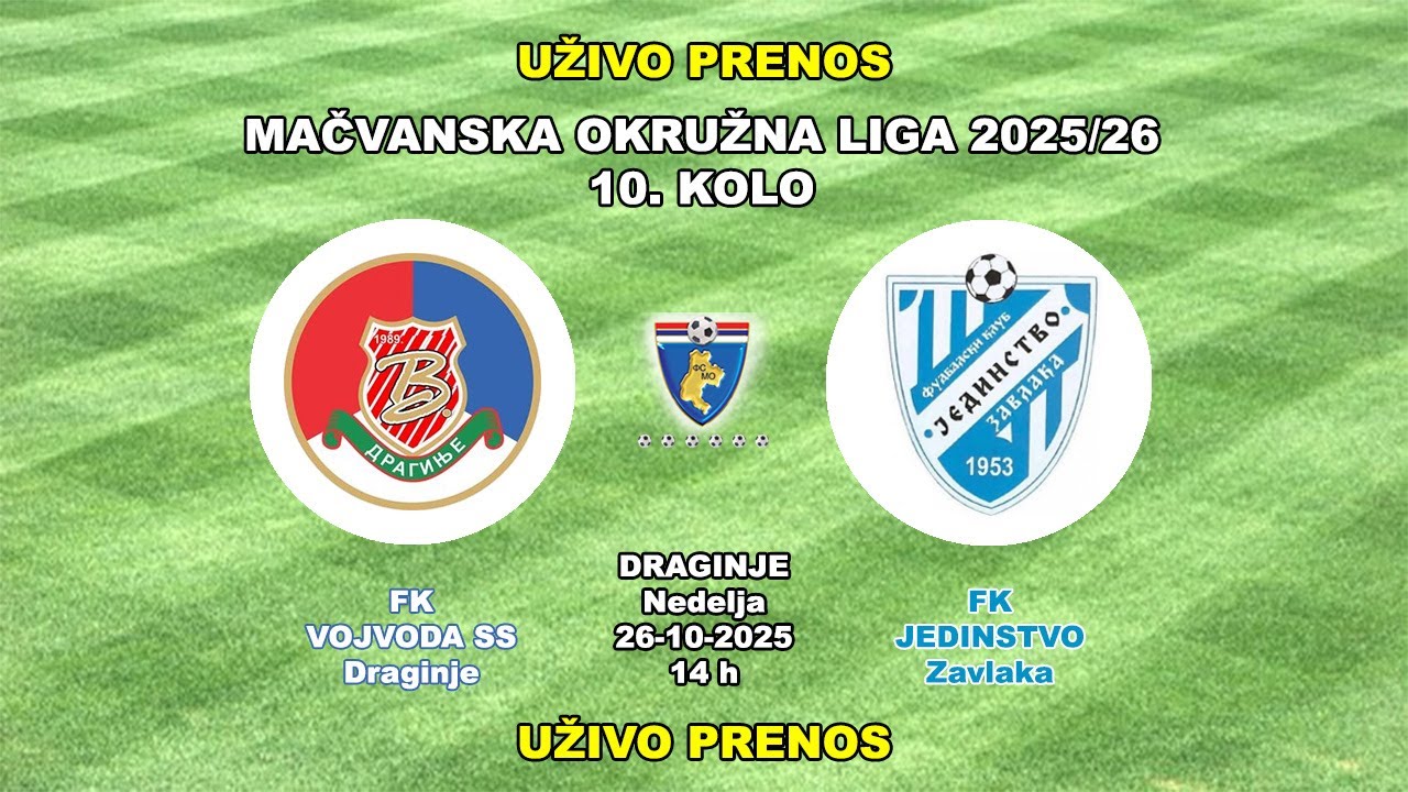 VOJVODA SS-JEDINSTVO(Z)= UŽIVO PRENOS 26-10-2025 MOL 10. KOLO