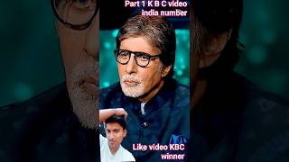 KBC winner 🏆🏆 video india number #shortsvideo #indian #kbc #Amitabh Bachchan