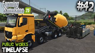 🏗️ Pouring Concrete! 🚧 Arocs 8x8 Hooklift Mixer 👷 FS25