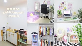 aesthetic small room makeover + tour ✿ pastel, korean & pinterest inspired 🌷