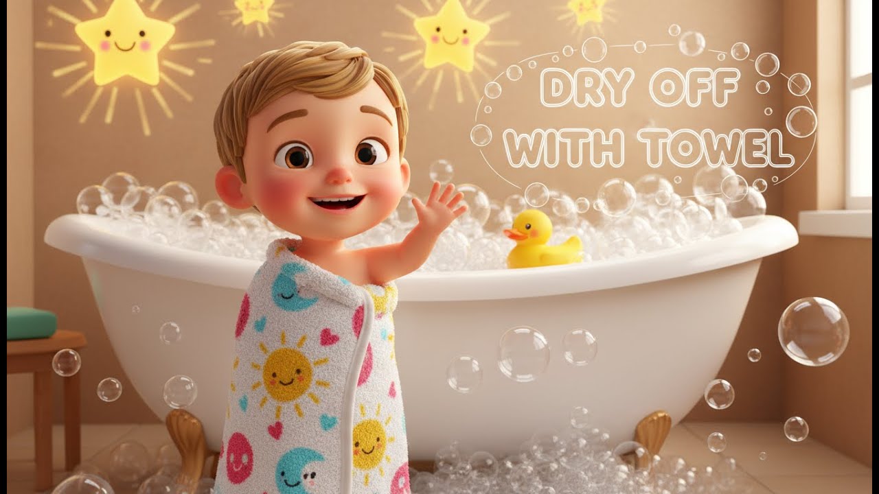 Dry Off With Towel Song for Kids and Toddlers. Stay Warm, Stay Happy ...
