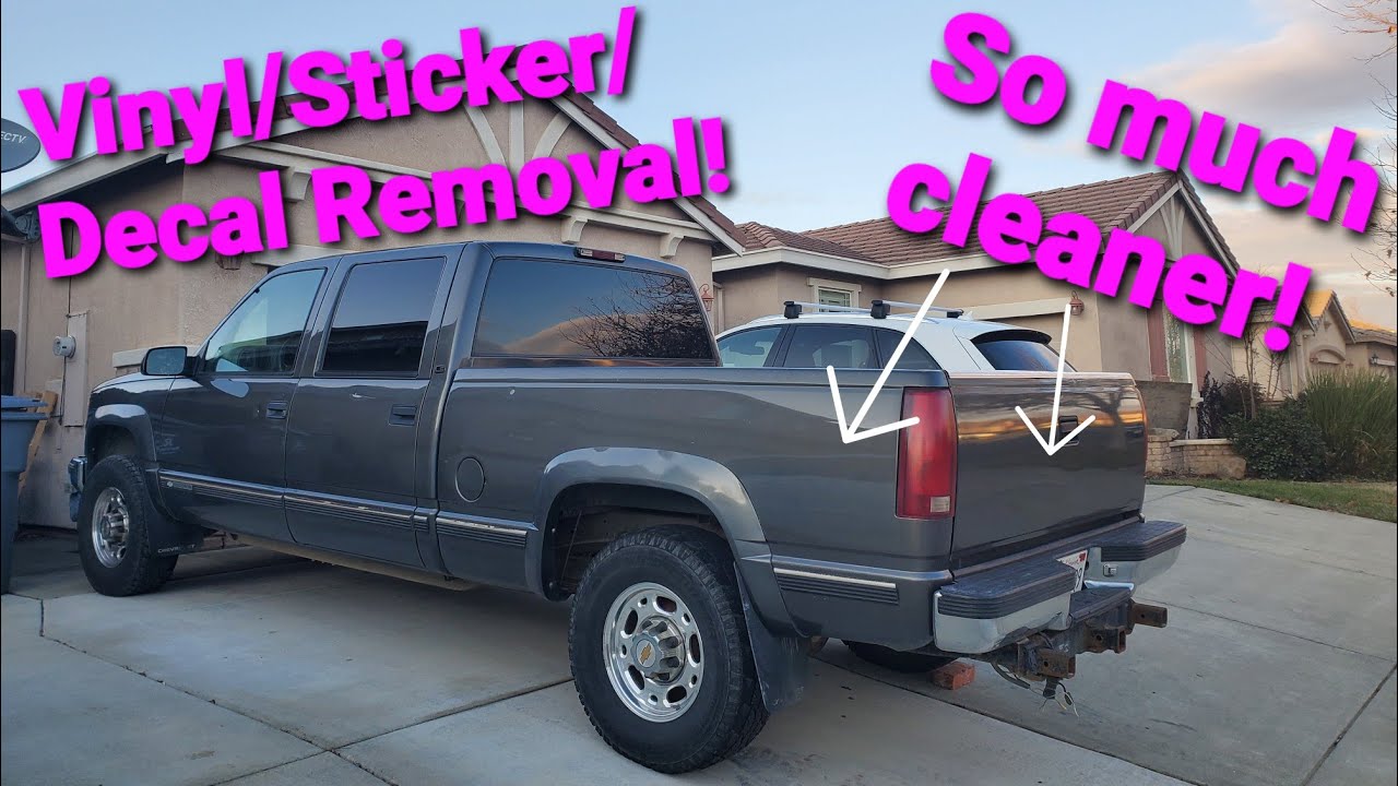 VINYL/STICKER/DECAL REMOVAL on my 2000 OBS Chevrolet K2500 Crew Cab 4x4