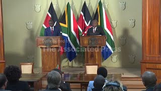 Kenyan president defends Ebola quarantine center during South Africa state visit