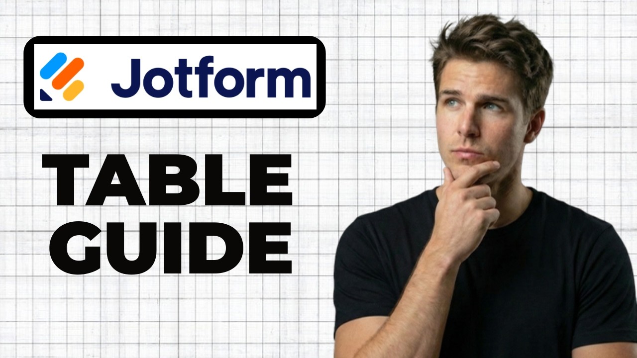 How To Use Jotform Tables (Full Guide) - YouTube