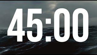45 Minutes Timer With Alarm | White Noise and Dark Background For Sleep, Nap and Relaxation | No ads