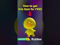 FREE UGC LIMITED - HOW TO GET UGC Ducky Shoulder Pal in Refuse 2 Die #roblox #freeugc #ugc