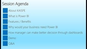 Introduction to Microsoft Power BI | Webinar | KAISPE