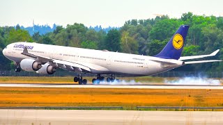 20 MINS LANDINGS \& TAKEOFFS at MUC | 4K | Close Up Plane Spotting at Munich Airport (2023)