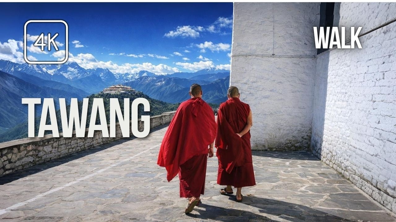 Tawang Monastery Walk 🇮🇳 4K - Inside the World’s Most Peaceful Himalayan Monasteries, UNSEEN INDIA