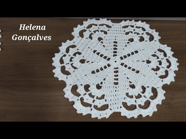 Toalhinha de crochê canhoto 🧶 passo a passo #helenagonçalves#toalhinha #semprecirculo #artesanato