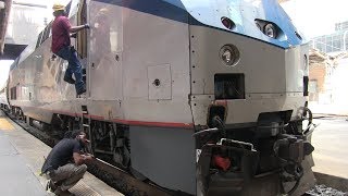 Amtrak Train Coupling up at DC Union Station