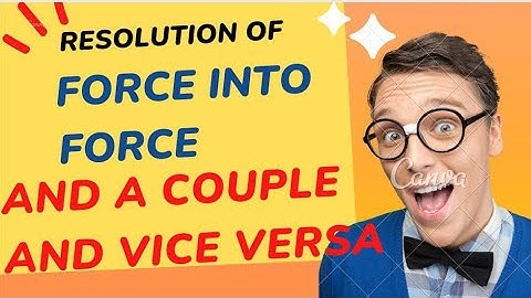 2.8 Resolution of force into force and a couple and vice versa