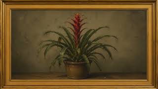 🌺 Bromeliad Realism Painting Ambience | Neoclassical Museum Music for Frame TV screenshot 2