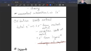 Adv Org Lecture 31: The Oxidation State Counting Method for Transition Metal Complexes