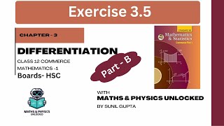 Exercise 3.5 Part B Solved: HSC Class 12 Commerce Math's with Sunil Sir