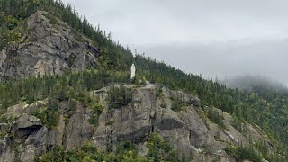 Statue of Notre-Dame-du-Saguenay ( Quebec Canada)