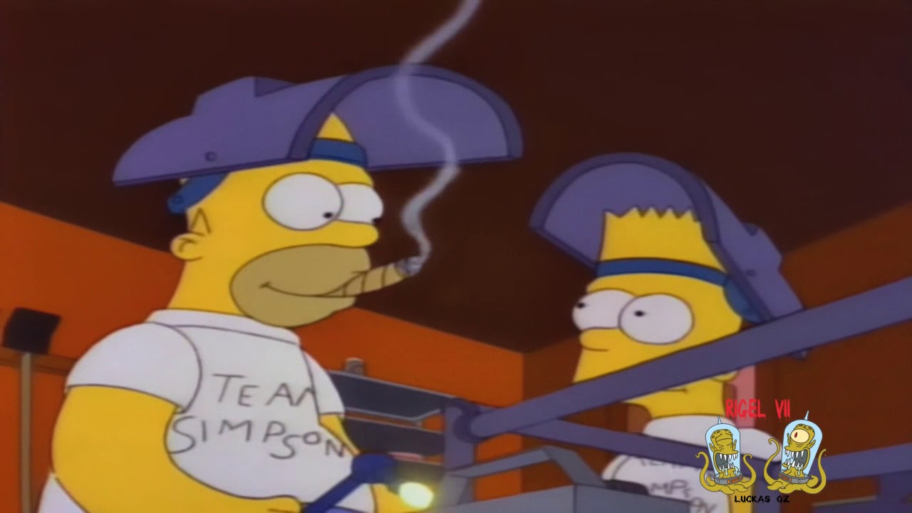 Los Simpson Bart y Homero auto de carrera HD latino YouTube