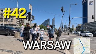Warsaw Poland Walking Tour 4k // DOWNTOWN // MAY 15 , 2024   // GOPRO HERO 11 BLACK FOOTAGE
