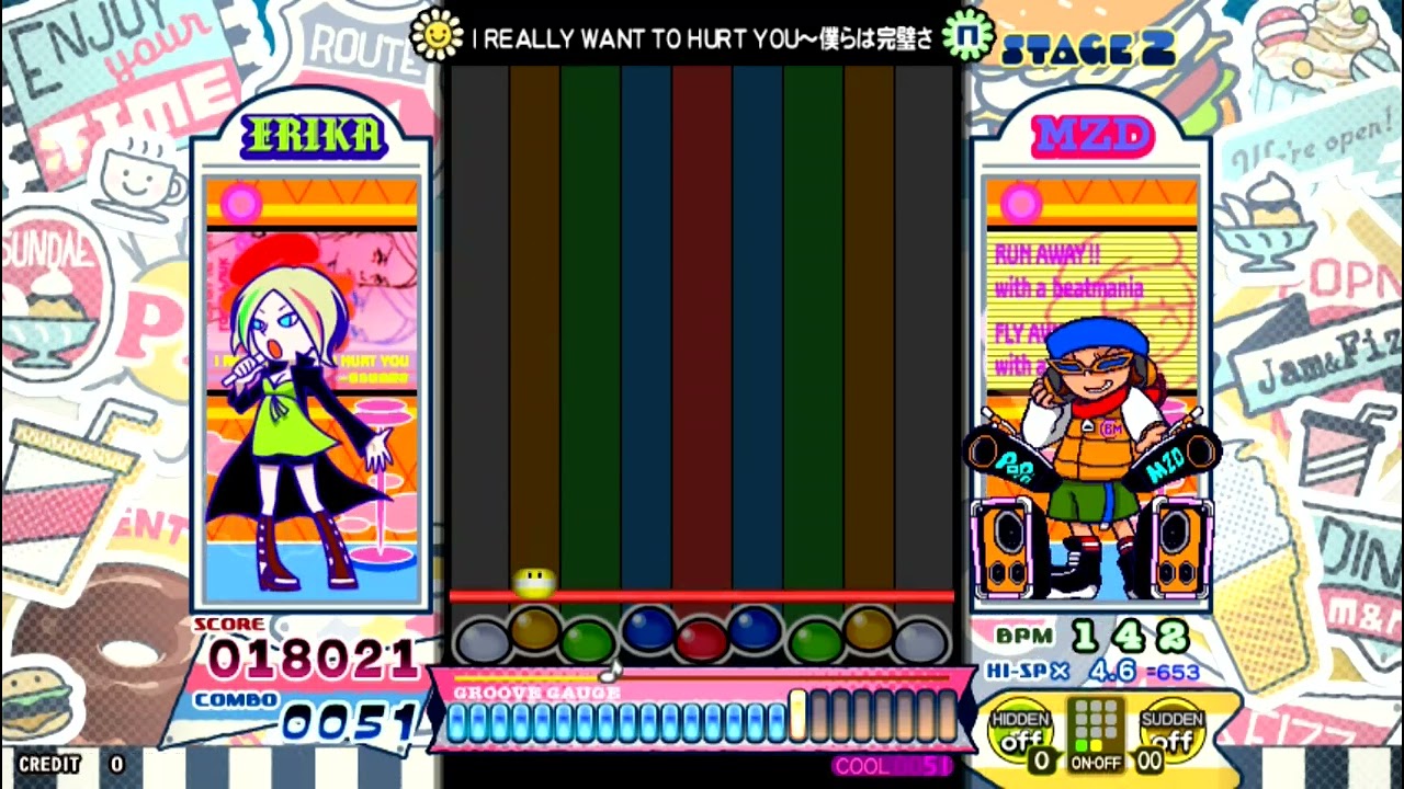 ポップンミュージック] ポップスREMIX / I REALLY WANT TO HURT YOU