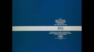 A Universal Picture/MPAA Rating Card (PG, 1973)