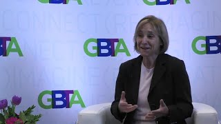 Monica Lowry in the Broadcast Studio at GBTA Conference 2022 | Toronto
