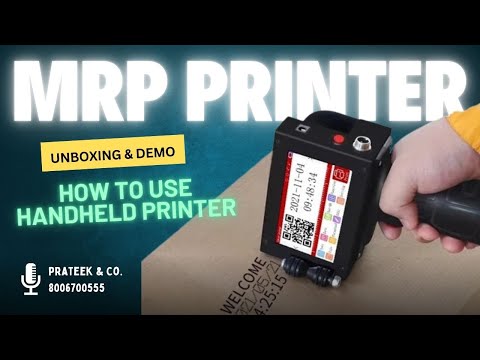 MRP and Expiry date printing machine Handheld inkjet printer installation and DEMO