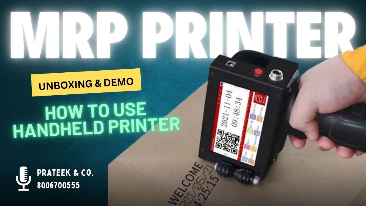 MRP and Expiry date printing machine Handheld inkjet printer installation and DEMO