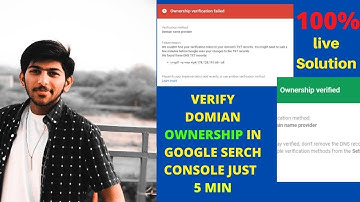 How to how to Google Search Console Ownership verification failed custom domain problem 100% Solve