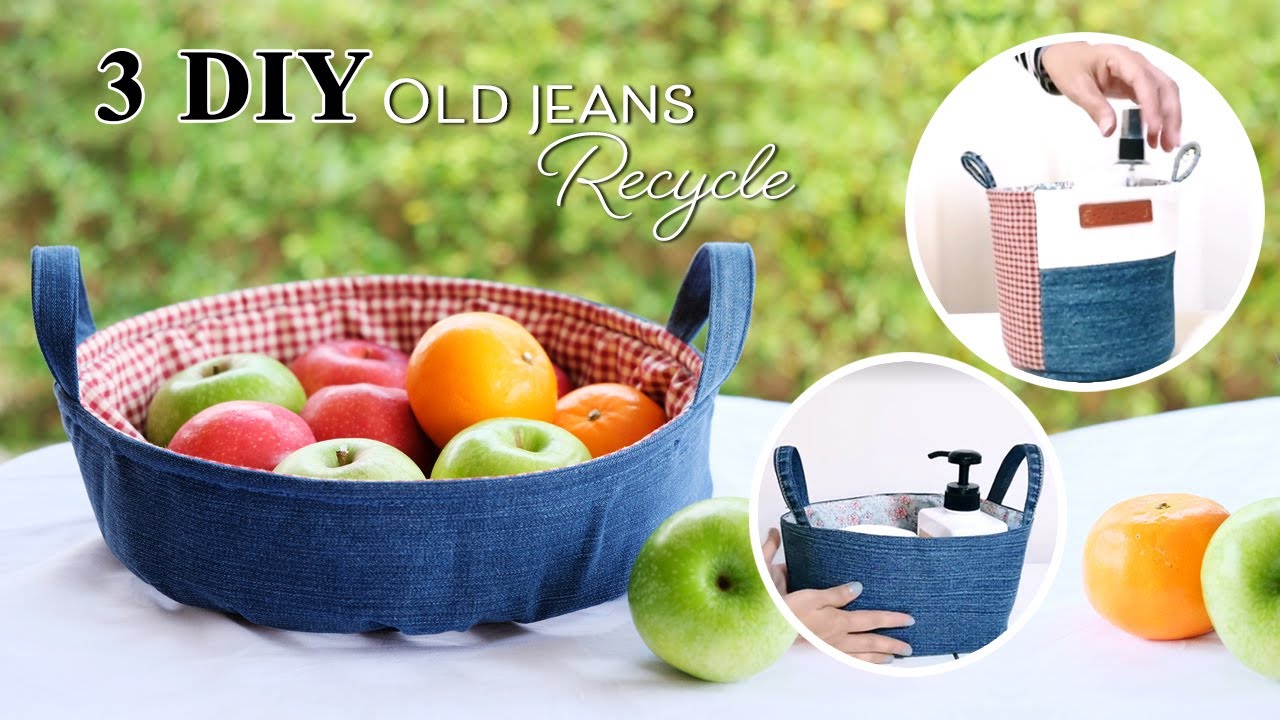 3 DIY Old Jeans Recycle | Tutorial