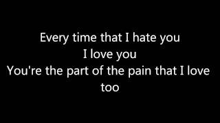 Video thumbnail of "Adelitas Way Hate Love Lyrics"