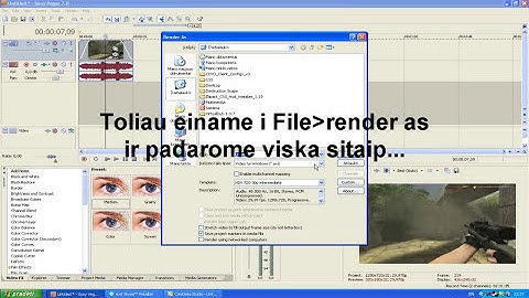 Sony vegas | Xvid rendering tutorial [Lithuanian]
