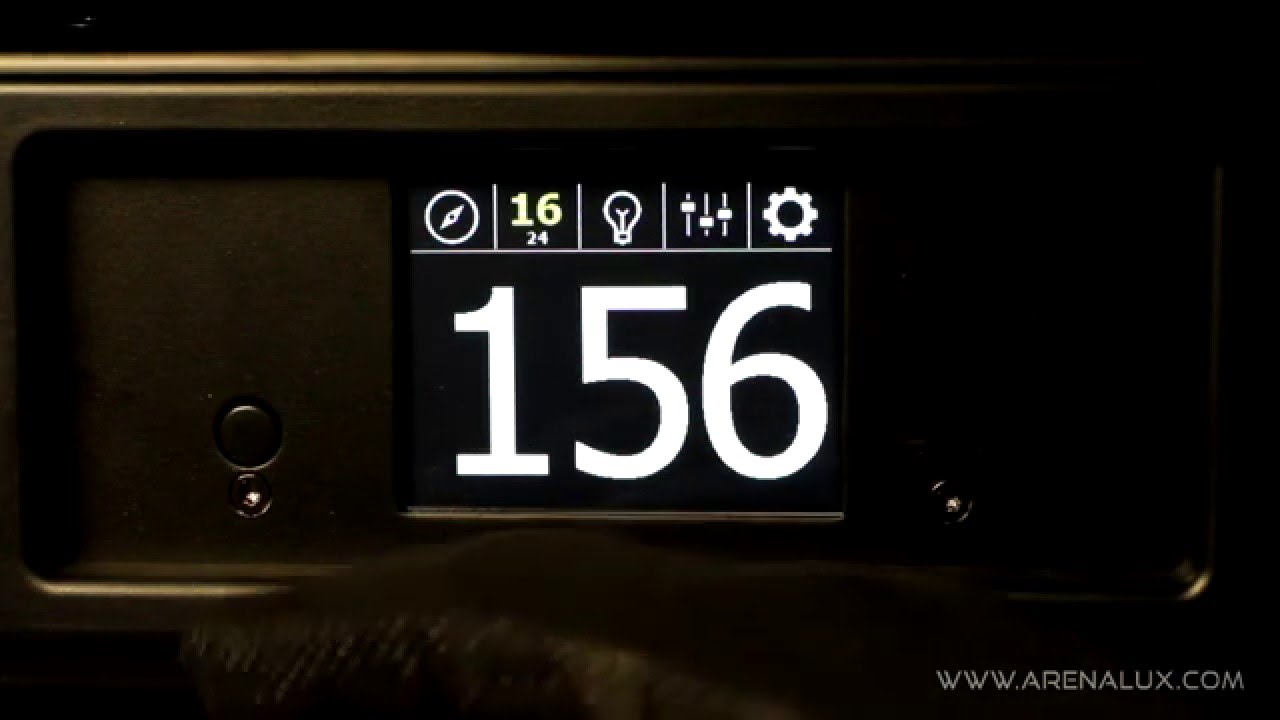 Интерфейс и функции меню прибора ARENA Beam 280 "Black Hawk"