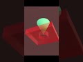 Solid Cone Pass Through Jelly | Blender Physics Simulation #satisfying #3d #animation