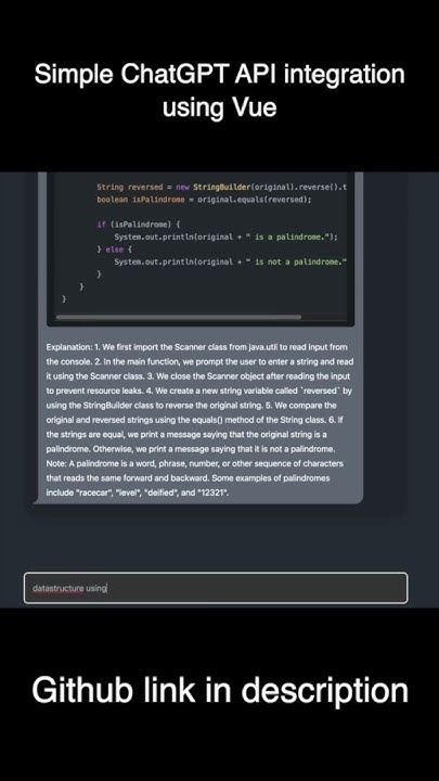 Simple ChatGPT Api integration using Vue 3 - YouTube