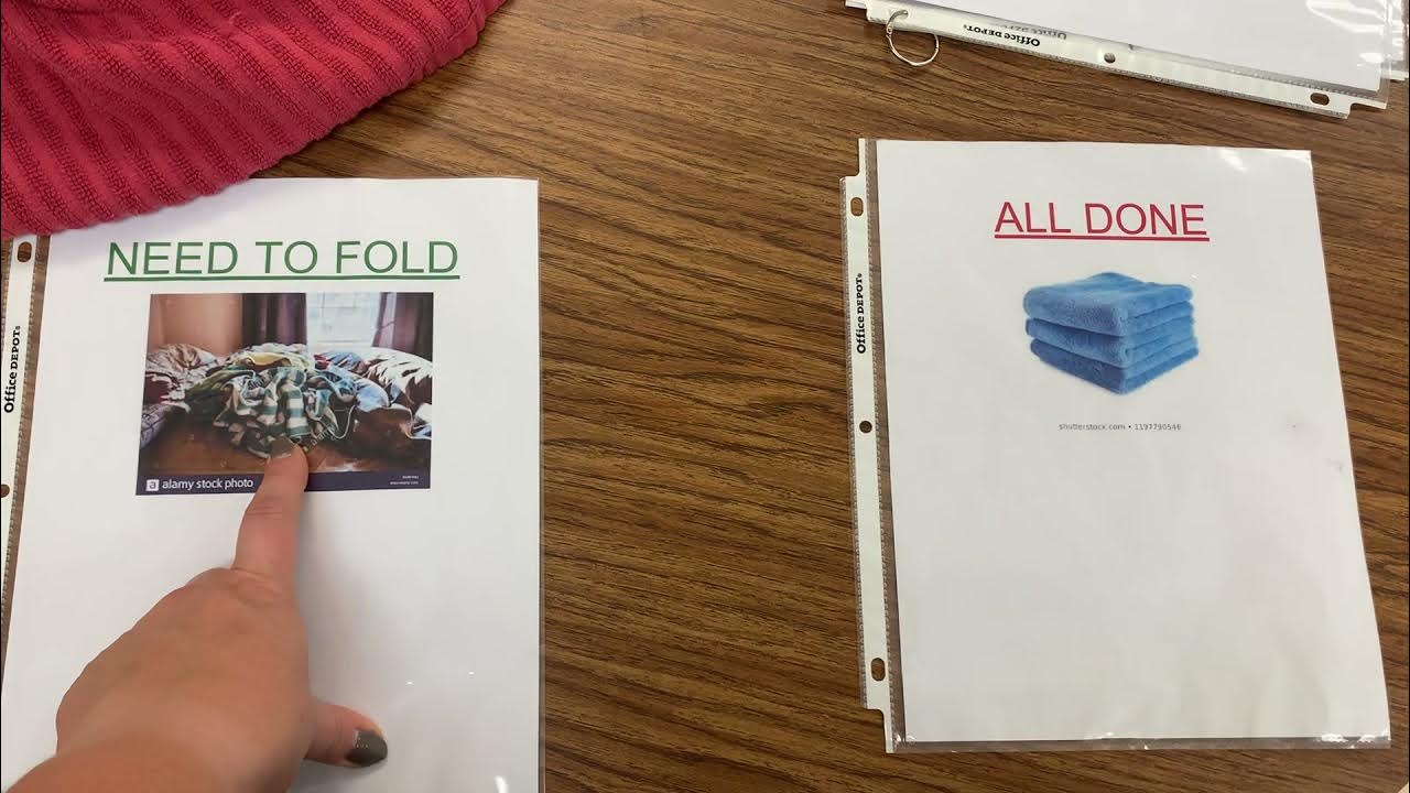 On Campus Jobs Visual Supports for Folding Towels YouTube