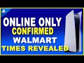 PS5 Sold Online Only at Launch and PS5 Walmart Confirmed Times