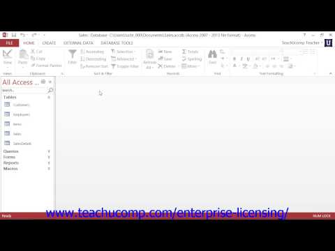 Microsoft Office Access Tutorial 2013 Using Forms 20.1 Employee Group Training
