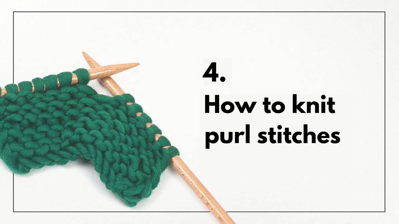 How to knit purl stitches - YouTube