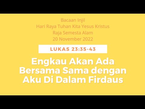 Bacaan Injil Hari