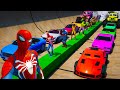 Novos double ramp e homem aranha com carros e motos new challenge and sounds spiderman mod gta 5