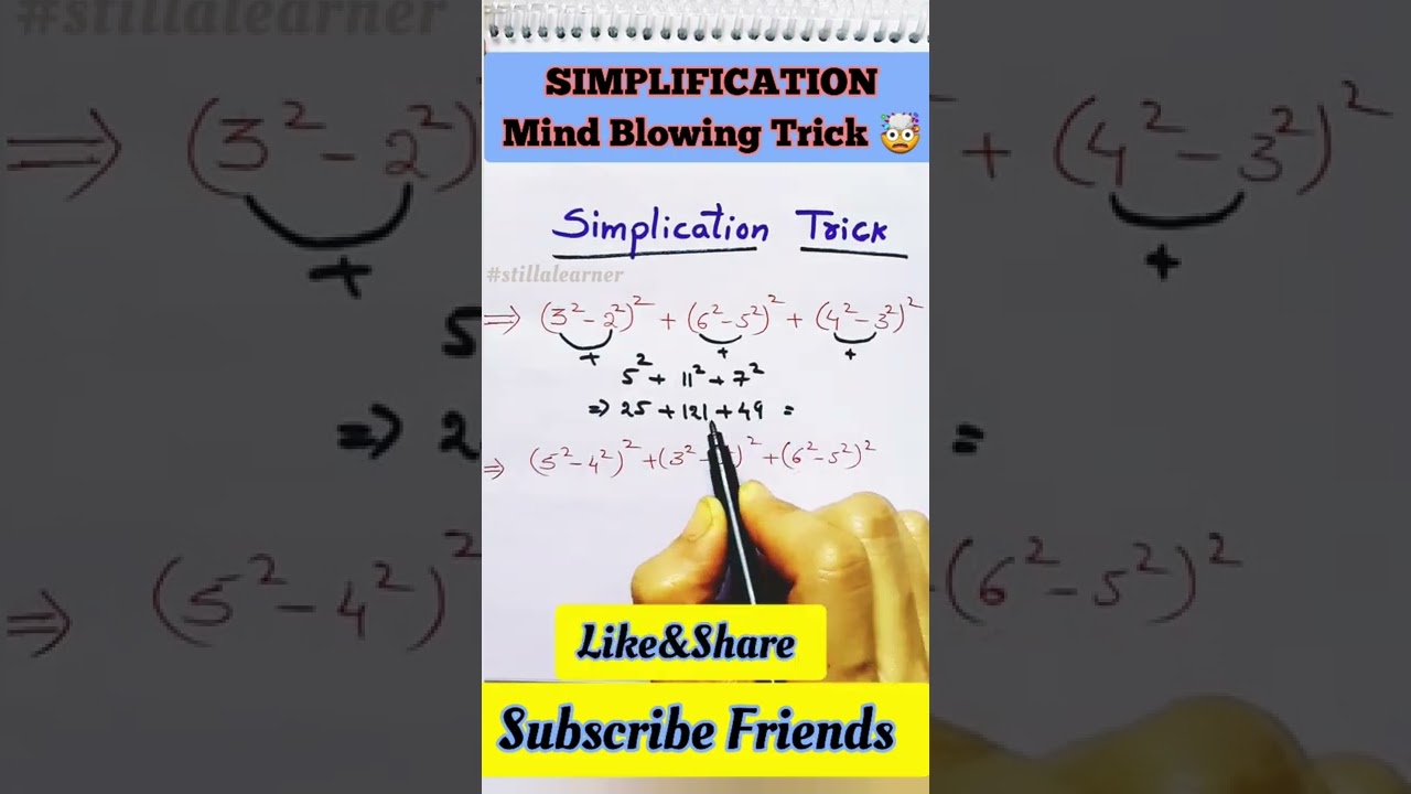 🤯SIMPLIFICATION TRICK | Mind Blowing Trick | Math | Maths Tips and Tricks 