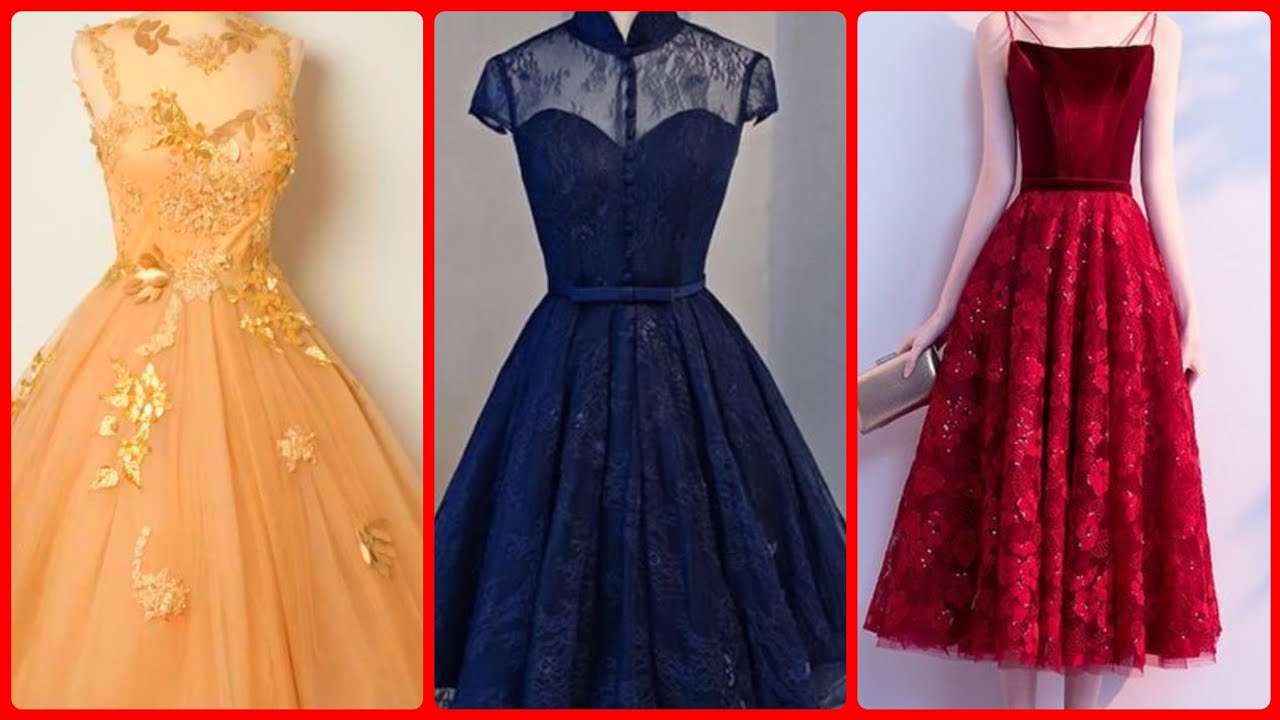 Very Elegant Designer Fabulous A Line Skater Dress Designs - YouTube