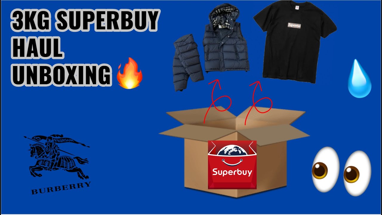 HUGE 3KG Superbuy HAUL Unboxing (Supreme, Burberry)🔥👀